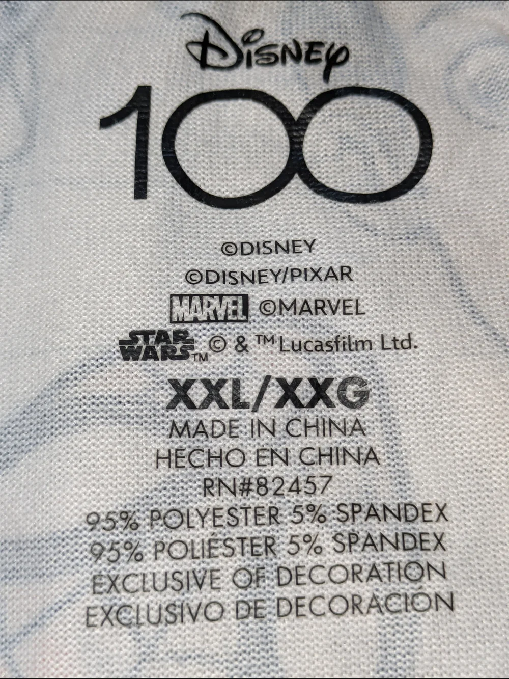 Disney 100 XXL Character Lounge Top Mickey Stitch Grogu Woody Spider-Man Unisex - Picture 3 of 9